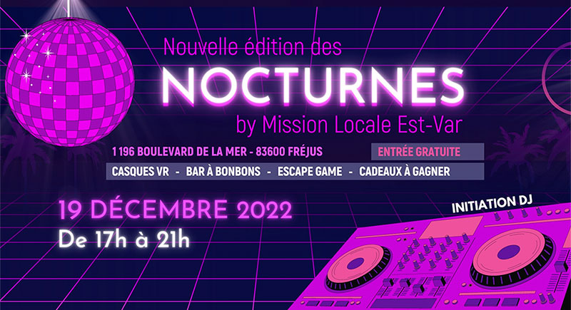 2022 12 19 Nocturnes ML Agenda Les nocturnes de la Mission Locale