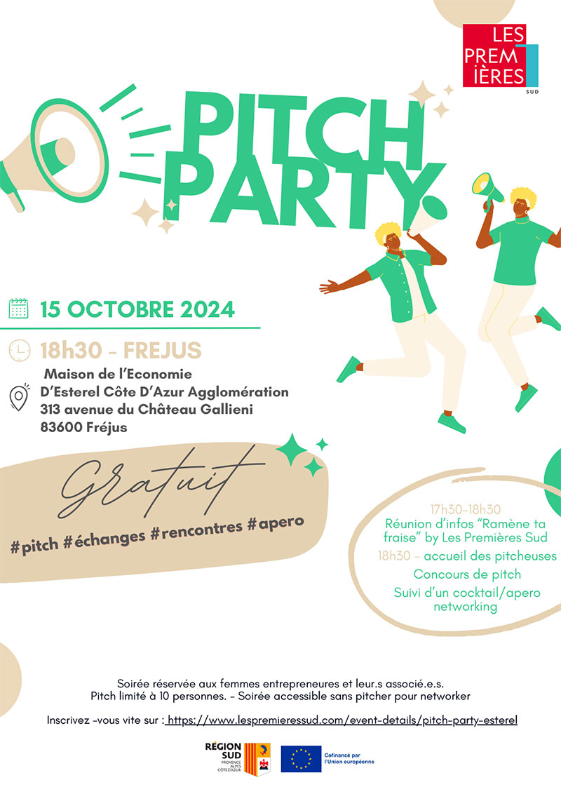 2024 10 15 Agenda PitchParty Premieres Sud Affiche Pitch Party