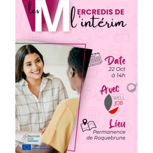 2025 10 22 Agenda Mercredi Interim Roquebrune Les mercredis de l'intérim