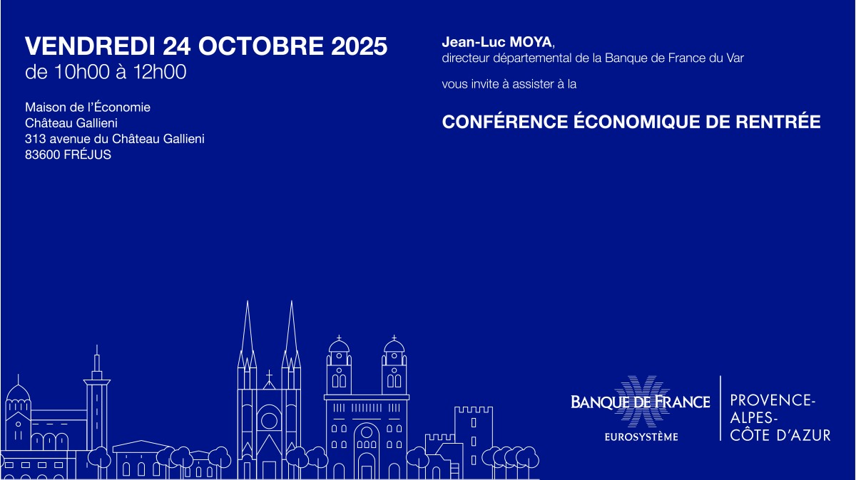 Invitation CER Frejus Conférence économique de rentrée de la Banque de France