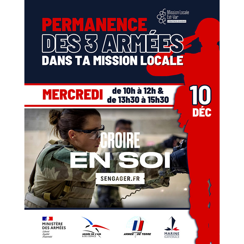 2025 12 10 ML 3 armees Mission Locale : Permanence des 3 Armées