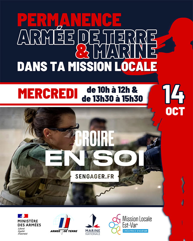 2026 10 14 ML Permanence Armees Mission Locale : Permanence des 3 Armées
